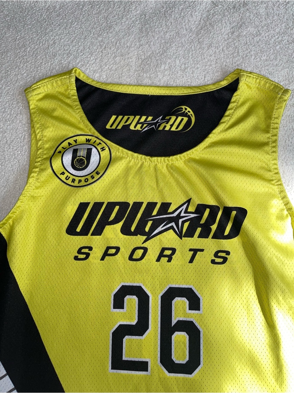 Sports Men's Yellow Performance Basketball Jersey